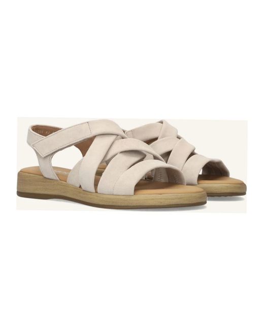 Gabor Metallic Flat Sandalen