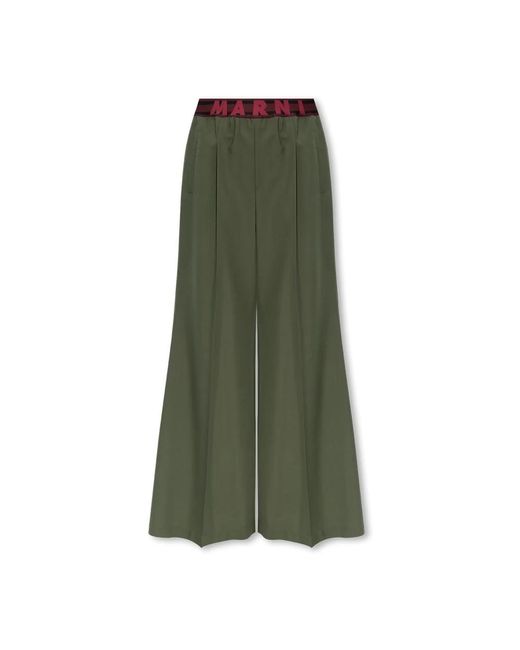 Marni Green Wide Trousers