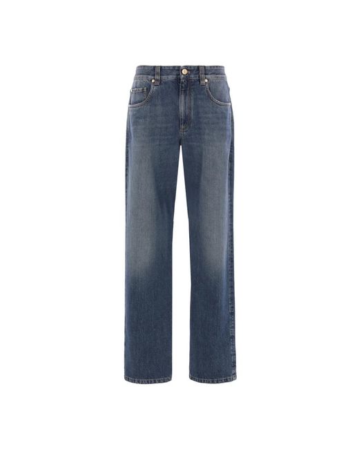 Brunello Cucinelli Blue Straight Jeans