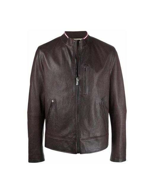 Bally Gray Leather Jackets for men