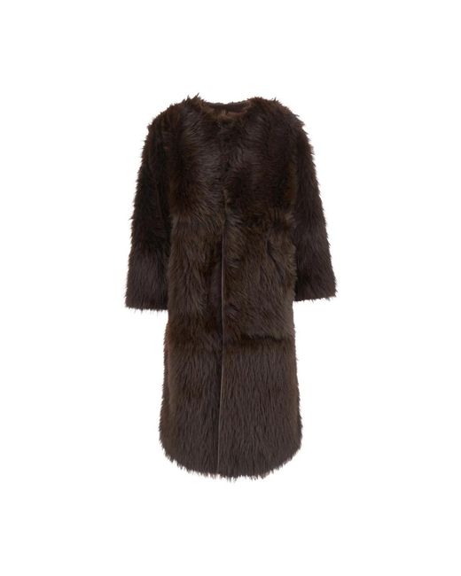 Single-Breasted Coats Urbancode de color Brown