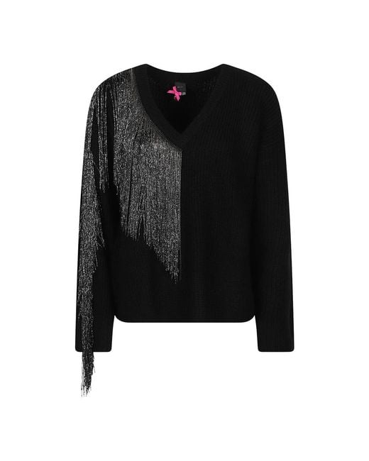 Pinko Black V-Neck Knitwear