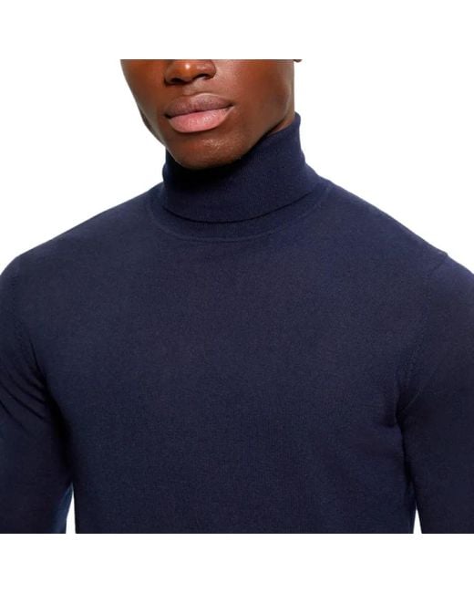 Turtlenecks Guess de hombre de color Blue