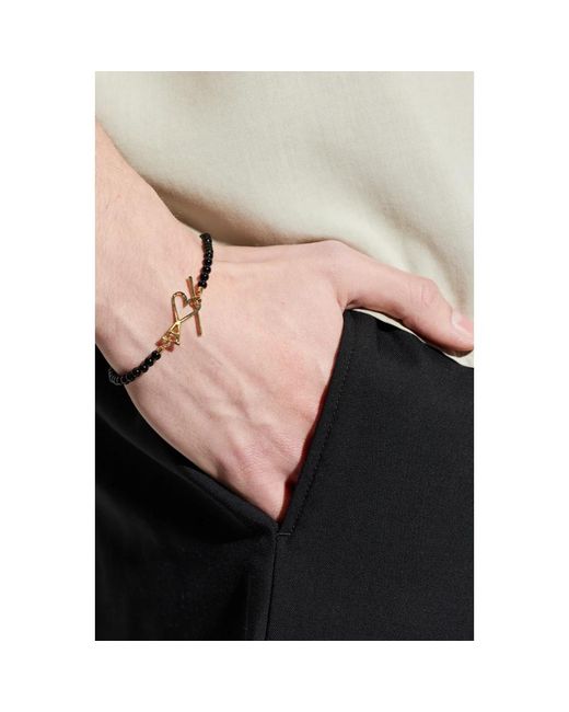 AMI Black Beaded Bracelet