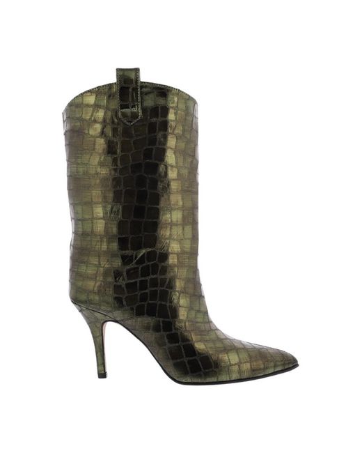 Toral Green Heeled Boots