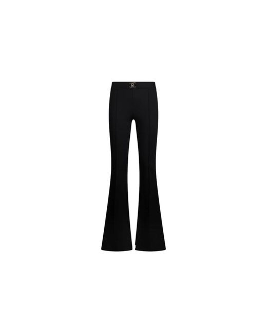 Liu Jo Hoge Taille Milano Broek Met Monogram Riem in het Black