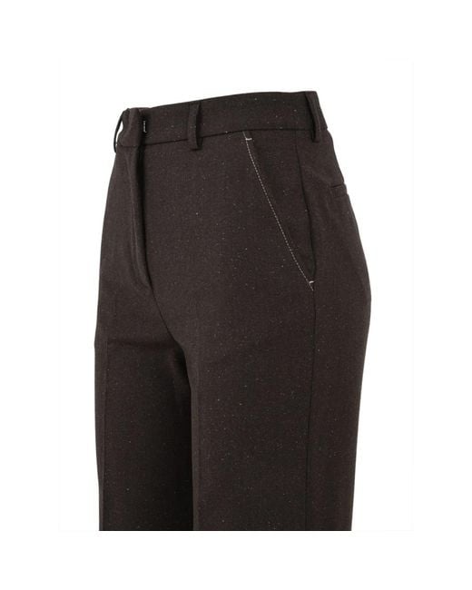 Straight Trousers Beatrice B. de color Black