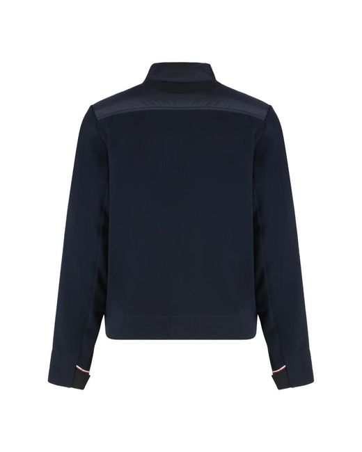 Moncler Jassen ,Blauw ,Polyester Gewatteerd Vest Met Rits in het Blue voor heren