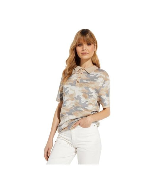 SER.O.YA Tops ,Groen ,Wol Moro Patroon Oversized T-Shirt in het Natural