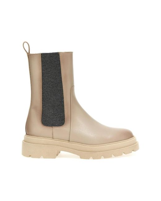 Santoni Shoes > Boots > Chelsea Boots in het Natural