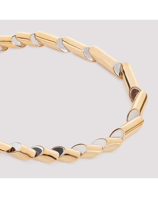 Lanvin Metallic Gold silber sequenz halskette
