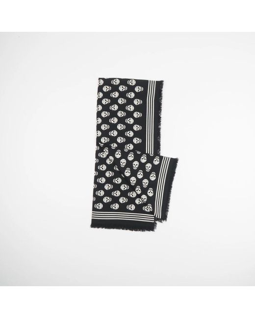 McQueen Black Winter Scarves