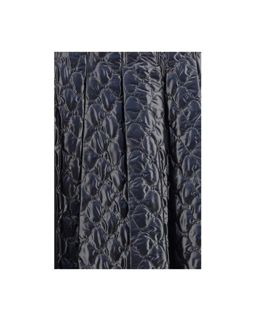 Moncler Gewatteerde Midi Rok Met Quilt Detail in het Blue