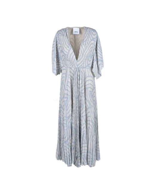 Erika Cavallini Semi Couture Blue Maxi Dresses