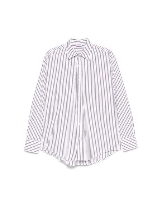 Filippa K White Graues button-up hemd klassischer kragen