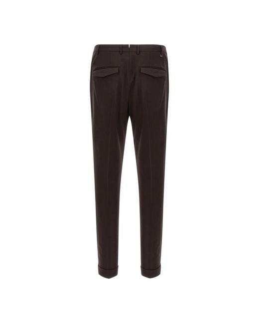 PT Torino Brown Slim-Fit Trousers for men