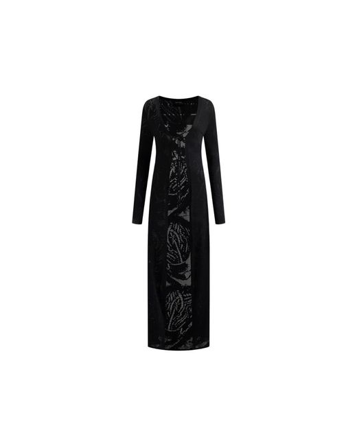 Daily Paper Kleedjes ,Zwart ,Braided Long Cardigan in het Black