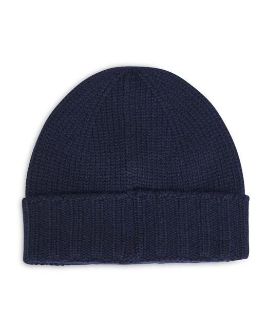 D4.0 Rippstrick-Beanie in Blue für Herren