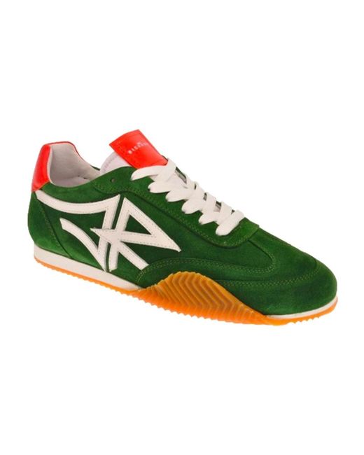 John Richmond Tricolor logo sneakers runde spitze gummisohle in Green für Herren