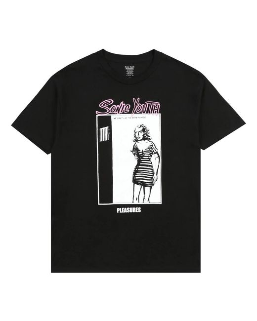 T-Shirts Pleasures de hombre de color Black