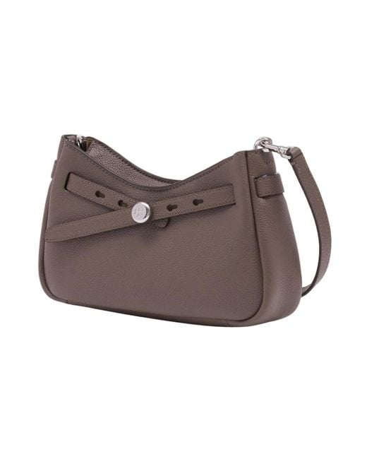 Tory Burch Gray Romy Zip Top Shoulder Bag
