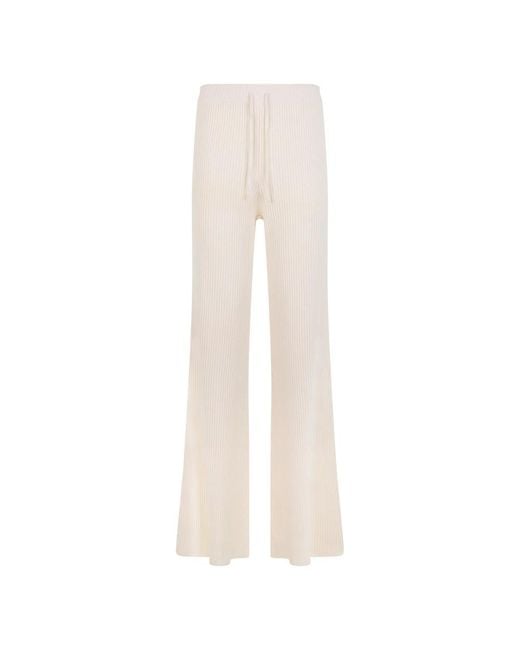 Alberta Ferretti White Wide Trousers