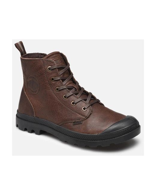 Lace-Up Boots Palladium de color Brown