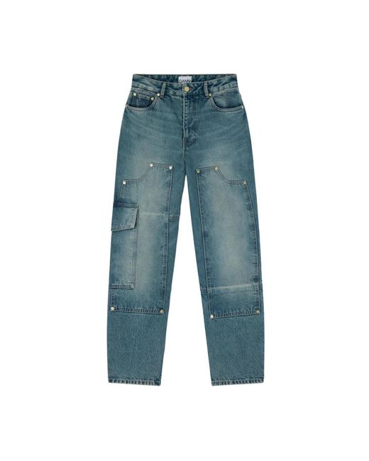 Ganni Blue Loose Fit Jeans