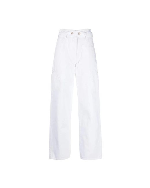 IRO Jeans ,Wit ,Katoen Straight Jeans in het White