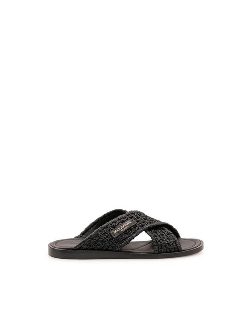Dolce & Gabbana Black Sliders for men