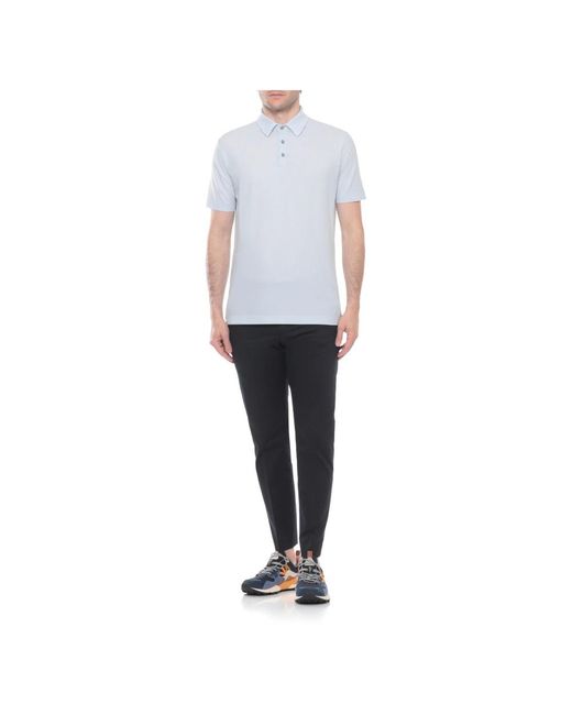 Zanone Blue Polo Shirts for men