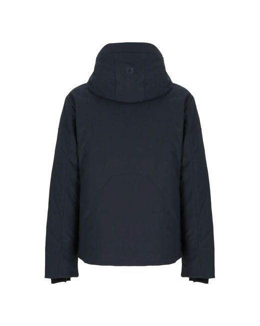 Save The Duck Fitness ,Blauw ,Gewatteerde Jas Met Capuchon in het Blue voor heren