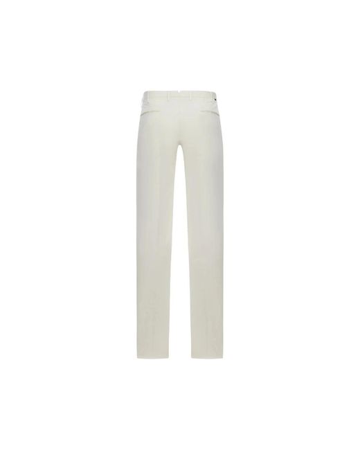 Incotex White Straight Trousers for men