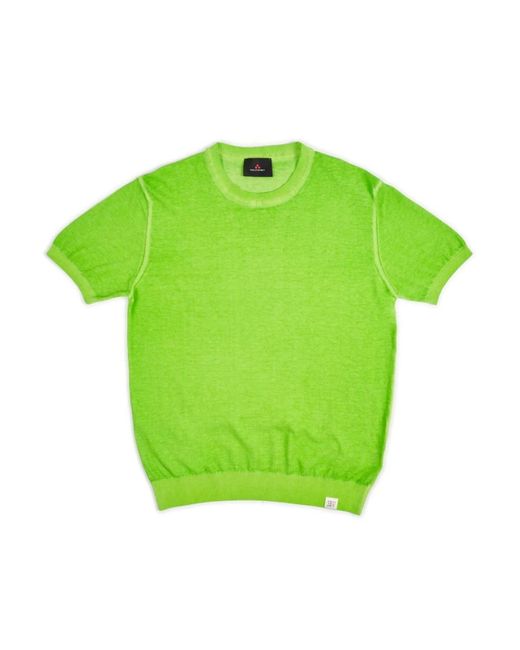 Maglia maniche corte tricot verde di Peuterey in Green da Uomo
