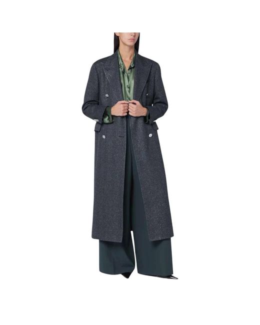 Tagliatore Blue Double-Breasted Coats
