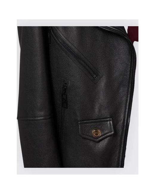 Elisabetta Franchi Black Leather Jackets