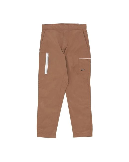 Nike Brown Straight Trousers for men