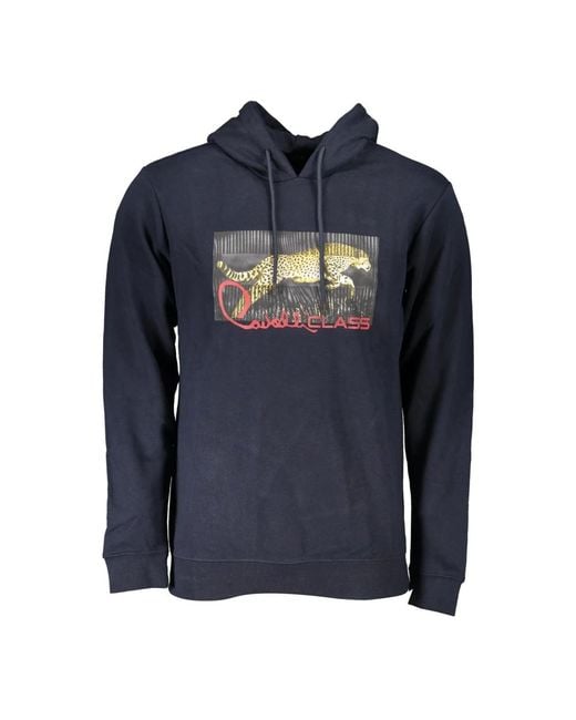 Roberto Cavalli Blue Cotton Sweater for men