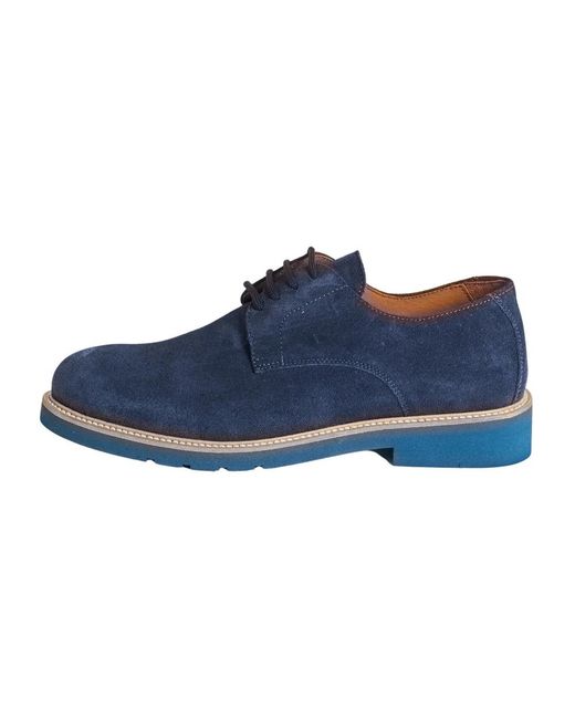 Exton Suede Enkelboot in het Blue voor heren