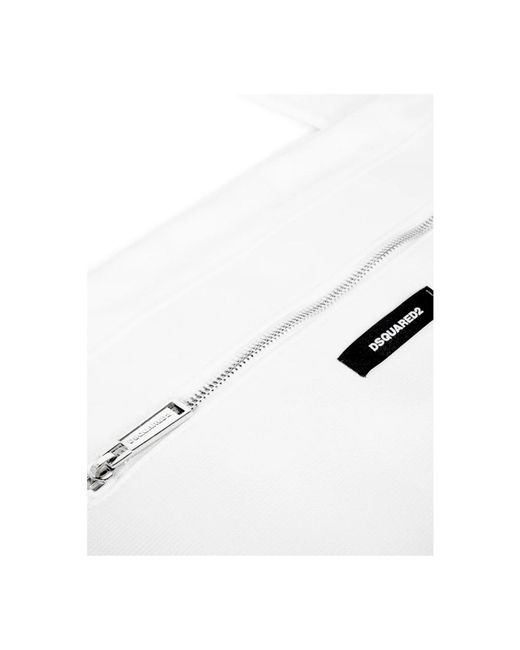 DSquared² White Strand logo einkaufstasche weiß