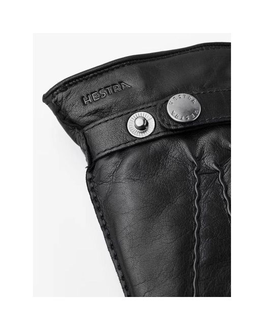 Hestra Black Gloves for men