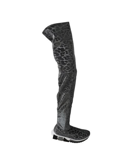 Dolce & Gabbana Black Over-The-Knee Boots