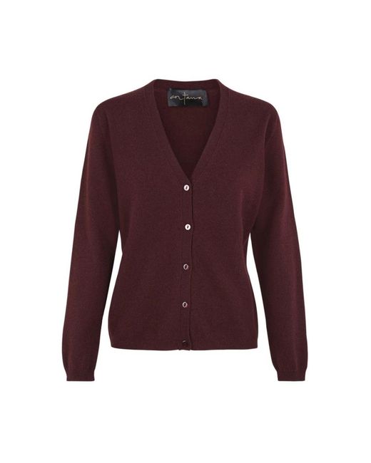 Cortana Truien & Vesten ,Paars ,Kasjmier Kasjmier Bordeaux Vest in het Purple