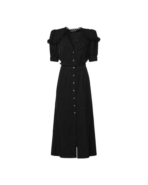 Alessandra Rich Black Shirt Dresses