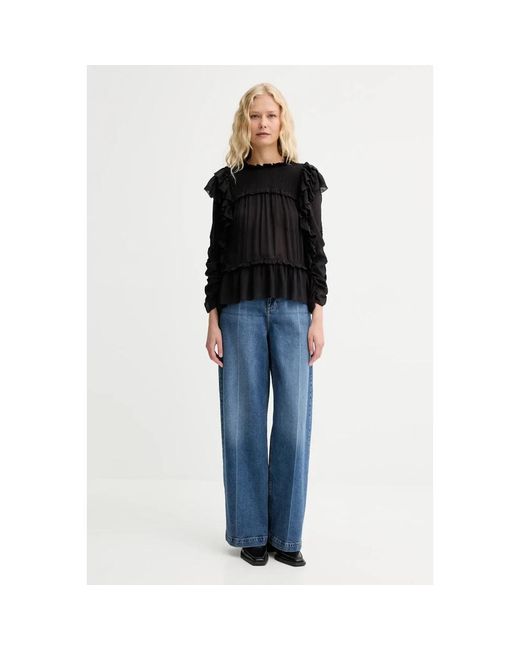 Munthe Crisp Blouse in het Black