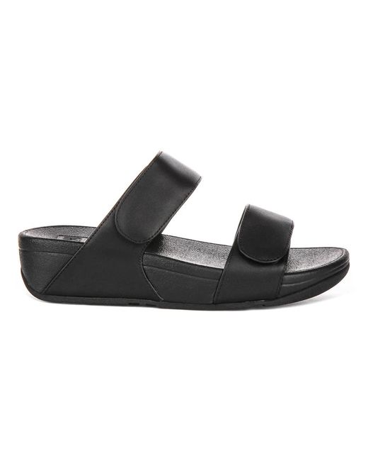 Fitflop Schoenen ,Zwart ,Verstelbare Leren Sandalen Voor Vrouwen in het Black