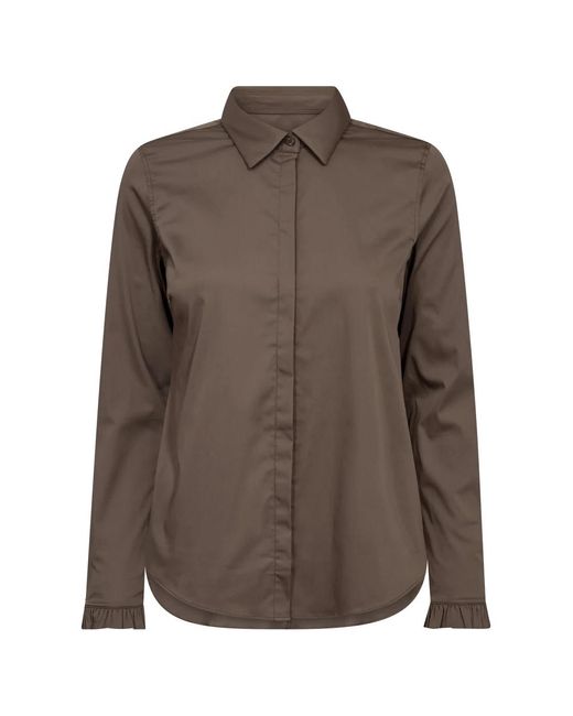 Mos Mosh Overhemden ,Bruin ,Katoen Mattie Flip Shirt in het Brown