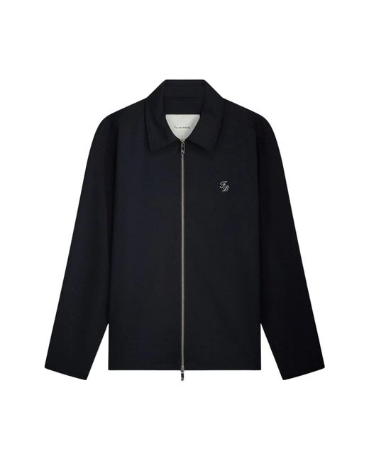 Filling Pieces Coach Jacket Twill Wool in het Blue voor heren