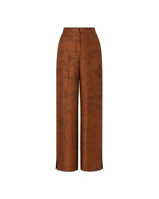 Max Mara Brown Wide Trousers