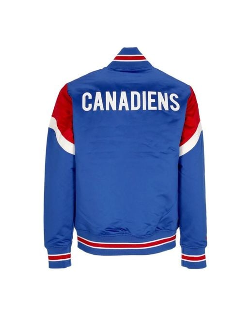 Mitchell & Ness Blue Bomber Jackets for men